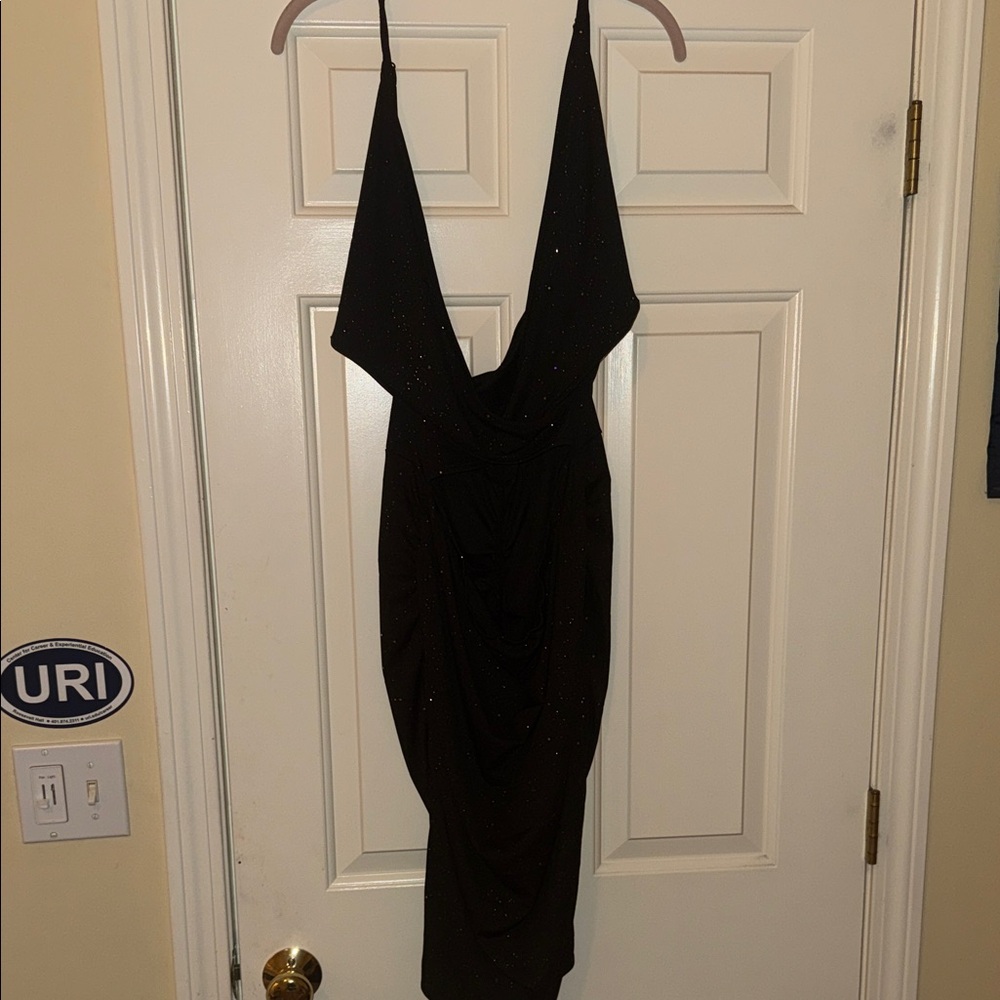 SHEIN Black Backless Dress